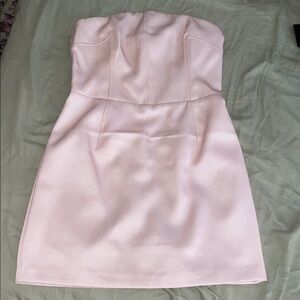 Elegant Pink Strapless Dress